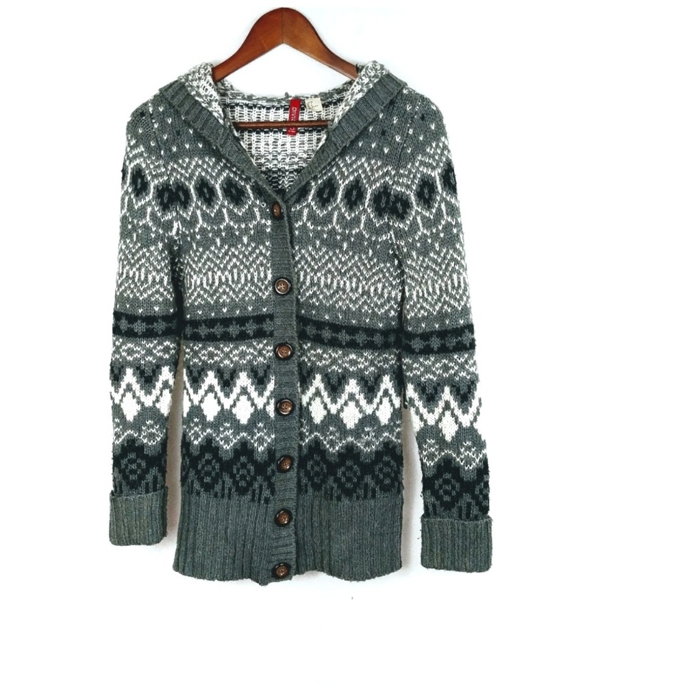 Divided by H&M Button Up Hooded Sweater